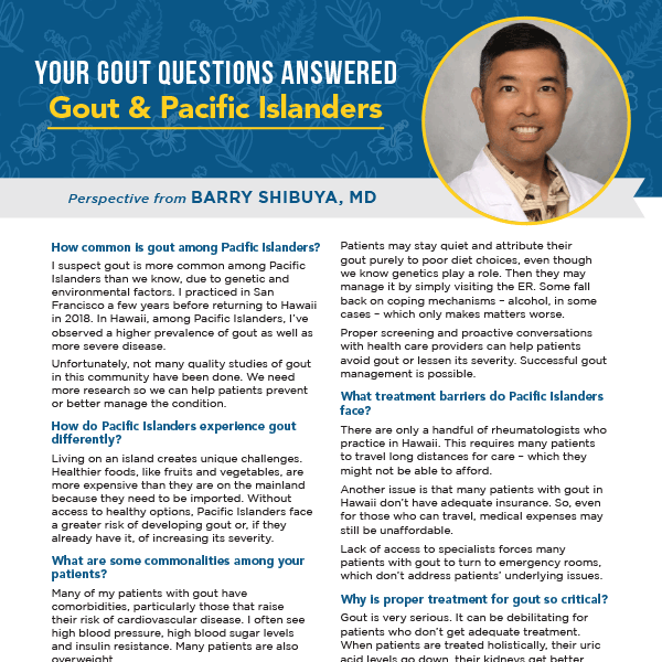 Your Questions Answered: Gout & Pacific Islanders
